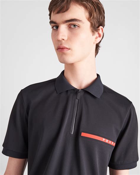 prada pique polo|Prada Piqué Polo Shirt .